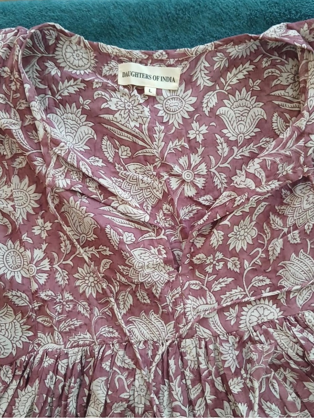 Daughters of India Kyra Mini Dress ~ Musk Purple Pink Size Large - Picture 6 of 7